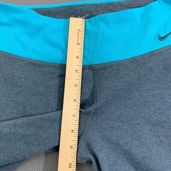 Nike Dri-Fit Pants Women's Medium Blue Yoga Fitness Workout Color Block - Picture 5 of 14